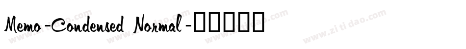 Memo-Condensed Normal字体转换